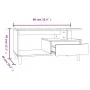 Mesa de centro madera contrachapada gris hormigón 90x49x45 cm by , Coffee table - Ref: Foro24-819616, Price: 61,87 €, Discoun...