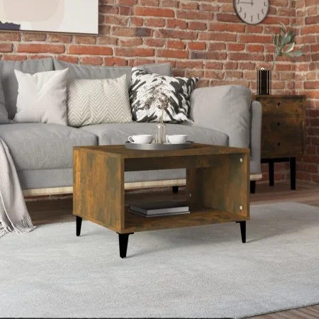 Mesa de centro madera contrachapada roble ahumado 60x50x40 cm de , Mesas de centro - Ref: Foro24-817522, Precio: 35,85 €, Des...