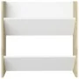 Zapateros de pared 4uds contrachapada blanco y roble 60x18x60cm de , Zapateros y organizadores de calzado - Ref: Foro24-80673...