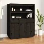 Aparador alto de madera maciza de pino negro 89x40x116,5 cm de , Aparadores - Ref: Foro24-818219, Precio: 212,90 €, Descuento: %
