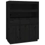 Aparador alto de madera maciza de pino negro 89x40x116,5 cm de , Aparadores - Ref: Foro24-818219, Precio: 212,90 €, Descuento: %
