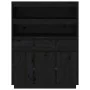 Aparador alto de madera maciza de pino negro 89x40x116,5 cm de , Aparadores - Ref: Foro24-818219, Precio: 212,90 €, Descuento: %