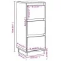 Aparador 2 uds madera maciza de pino gris 32x34x75 cm de , Aparadores - Ref: Foro24-813370, Precio: 100,67 €, Descuento: %