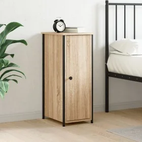 Mesita de noche madera de ingeniería roble Sonoma 32x42x80 cm by , Nightstands - Ref: Foro24-825965, Price: 51,70 €, Discount: %