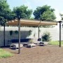 Cenador de jardín con techo retráctil gris taupé 4x3 m de , Carpas y cenadores - Ref: Foro24-318539, Precio: 520,63 €, Descue...