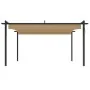 Cenador de jardín con techo retráctil gris taupé 4x3 m de , Carpas y cenadores - Ref: Foro24-318539, Precio: 520,63 €, Descue...