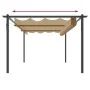 Cenador de jardín con techo retráctil gris taupé 4x3 m de , Carpas y cenadores - Ref: Foro24-318539, Precio: 520,63 €, Descue...