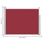 Toldo lateral retráctil para patio rojo 140x500 cm de , Sombrillas - Ref: Foro24-317919, Precio: 81,22 €, Descuento: %