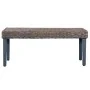 Banco de ratán kubu y madera maciza de mango gris 110 cm de , Bancos de comedor y cocina - Ref: Foro24-285789, Precio: 86,58 ...