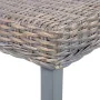Banco de ratán kubu y madera maciza de mango gris 110 cm de , Bancos de comedor y cocina - Ref: Foro24-285789, Precio: 86,58 ...