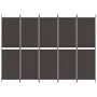 Biombo divisor de 5 paneles de tela marrón 250x180 cm de , Divisores de ambientes - Ref: Foro24-350219, Precio: 56,56 €, Desc...