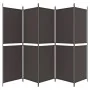Biombo divisor de 5 paneles de tela marrón 250x180 cm de , Divisores de ambientes - Ref: Foro24-350219, Precio: 56,56 €, Desc...