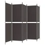 Biombo divisor de 5 paneles de tela marrón 250x180 cm de , Divisores de ambientes - Ref: Foro24-350219, Precio: 56,56 €, Desc...
