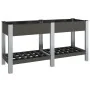 Arriate de jardín con estante WPC gris 175x50x75 cm de , Maceteros y jardineras - Ref: Foro24-362572, Precio: 198,65 €, Descu...