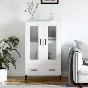 Aparador alto madera de ingeniería blanco 69,5x31x115 cm von , Sideboards - Ref: Foro24-828308, Preis: 96,38 €, Rabatt: %