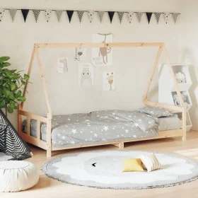 Estructura de cama para niños madera maciza de pino 90x200 cm de , Cunas y camas para niños - Ref: Foro24-834453, Precio: 123...