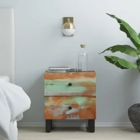 Mesita de noche de madera maciza reciclada 40x33x46 cm de , Mesitas de noche - Ref: Foro24-345218, Precio: 96,58 €, Descuento: %