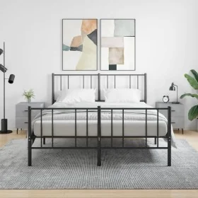 Mesita noche 2 uds madera ingeniería gris hormigón 40x35x47,5cm by , Nightstands - Ref: Foro24-827349, Price: 88,08 €, Discou...