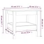 Mesa de centro de madera maciza de pino blanco 45x45x40 cm de , Mesas de centro - Ref: Foro24-814265, Precio: 60,46 €, Descue...