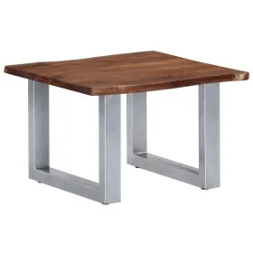 Mesa de centro borde natural madera maciza acacia 60x60x40 cm by , Coffee table - Ref: Foro24-247826, Price: 96,75 €, Discoun...