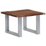 Mesa de centro borde natural madera maciza acacia 60x60x40 cm by , Coffee table - Ref: Foro24-247826, Price: 96,75 €, Discoun...