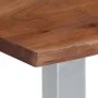 Mesa de centro borde natural madera maciza acacia 60x60x40 cm by , Coffee table - Ref: Foro24-247826, Price: 96,75 €, Discoun...