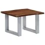 Mesa de centro borde natural madera maciza acacia 60x60x40 cm by , Coffee table - Ref: Foro24-247826, Price: 96,75 €, Discoun...