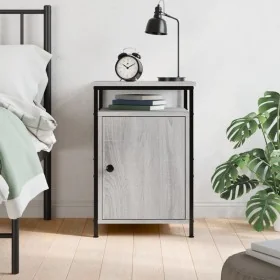 Mesita de noche madera contrachapada gris Sonoma 40x42x60 cm de , Mesitas de noche - Ref: Foro24-825869, Precio: 42,13 €, Des...