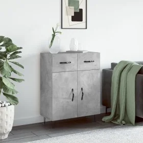 Aparador de madera de ingeniería gris hormigón 69,5x34x90 cm de , Aparadores - Ref: Foro24-827976, Precio: 85,91 €, Descuento: %