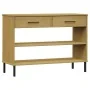 Armario consola patas de metal madera maciza pino marrón OSLO by , Side tables - Ref: Foro24-351003, Price: 74,80 €, Discount: %