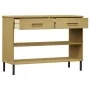 Armario consola patas de metal madera maciza pino marrón OSLO by , Side tables - Ref: Foro24-351003, Price: 74,80 €, Discount: %