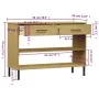 Armario consola patas de metal madera maciza pino marrón OSLO by , Side tables - Ref: Foro24-351003, Price: 74,80 €, Discount: %