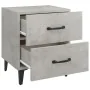 Mesitas de noche 2 unidades gris hormigón 40x35x47,5 cm de , Mesitas de noche - Ref: Foro24-811997, Precio: 83,95 €, Descuent...