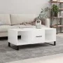 Mesa de centro madera contrachapada blanco brillo 102x50x40 cm by , Coffee table - Ref: Foro24-829326, Price: 59,60 €, Discou...