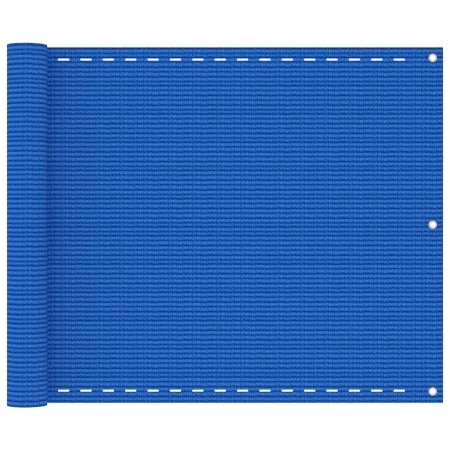 Toldo para balcón HDPE azul 75x500 cm de , Sombrillas - Ref: Foro24-310982, Precio: 19,24 €, Descuento: %