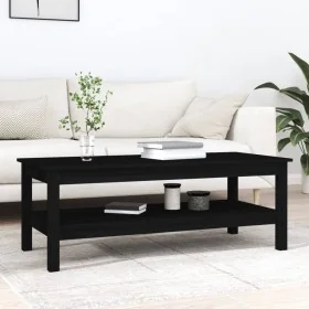 Mesa de centro de madera maciza de pino negro 110x50x40 cm de , Mesas de centro - Ref: Foro24-814278, Precio: 130,72 €, Descu...