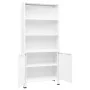 Estantería industrial acero blanco 80x32x180 cm de , Librerías y estanterías - Ref: Foro24-339632, Precio: 155,44 €, Descuent...