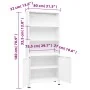 Estantería industrial acero blanco 80x32x180 cm de , Librerías y estanterías - Ref: Foro24-339632, Precio: 155,44 €, Descuent...
