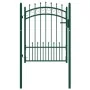 Puerta de valla con picos acero verde 100x125 cm by , garden gates - Ref: Foro24-146384, Price: 137,89 €, Discount: %