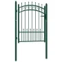 Puerta de valla con picos acero verde 100x125 cm by , garden gates - Ref: Foro24-146384, Price: 137,89 €, Discount: %
