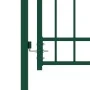 Puerta de valla con picos acero verde 100x125 cm by , garden gates - Ref: Foro24-146384, Price: 137,89 €, Discount: %