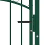 Puerta de valla con picos acero verde 100x125 cm by , garden gates - Ref: Foro24-146384, Price: 137,89 €, Discount: %
