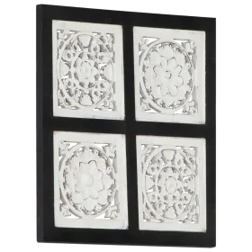 Panel de pared tallado a mano MDF negro y blanco 40x40x1,5 cm von , Wandverkleidung - Ref: Foro24-321656, Preis: 18,53 €, Rab...
