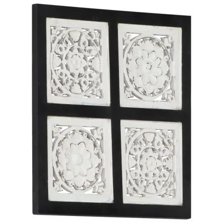 Panel de pared tallado a mano MDF negro y blanco 40x40x1,5 cm de , Recubrimiento de paredes - Ref: Foro24-321656, Precio: 18,...