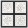 Panel de pared tallado a mano MDF negro y blanco 40x40x1,5 cm de , Recubrimiento de paredes - Ref: Foro24-321656, Precio: 18,...