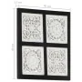 Panel de pared tallado a mano MDF negro y blanco 40x40x1,5 cm de , Recubrimiento de paredes - Ref: Foro24-321656, Precio: 18,...