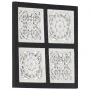 Panel de pared tallado a mano MDF negro y blanco 40x40x1,5 cm de , Recubrimiento de paredes - Ref: Foro24-321656, Precio: 18,...