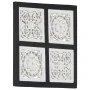 Panel de pared tallado a mano MDF negro y blanco 40x40x1,5 cm de , Recubrimiento de paredes - Ref: Foro24-321656, Precio: 18,...