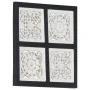 Panel de pared tallado a mano MDF negro y blanco 40x40x1,5 cm de , Recubrimiento de paredes - Ref: Foro24-321656, Precio: 18,...