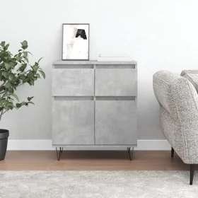 Aparador de madera contrachapada gris hormigón 60x35x70 cm de , Aparadores - Ref: Foro24-831120, Precio: 70,48 €, Descuento: %